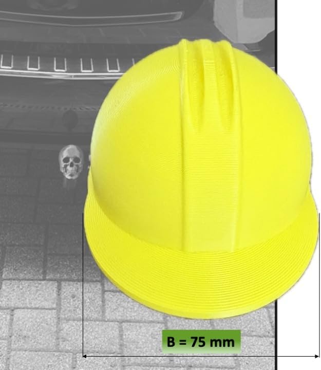 Abdeckkappe für Anhängerkupplung Bauarbeiterhelm - Abdeckung Kappe Schutzkappe Kugelkopf Bauhelm Bau