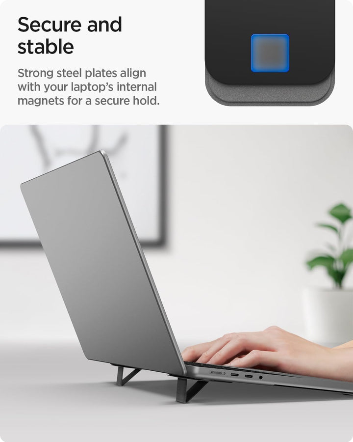 Spigen Slim Fold Laptop Ständer Höhenverstellbar [2 Stück] Selbstklebender Laptopständer, Doppelt Ve