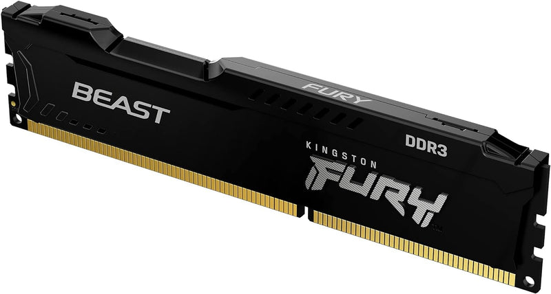 Kingston FURY Beast Schwarz 8GB 1600MHz DDR3 CL10 Desktop Speicher Einzelnes Modul KF316C10BB/8, Sch