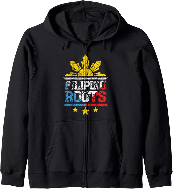 Philippinenflagge Filipino Wurzeln Kapuzenjacke