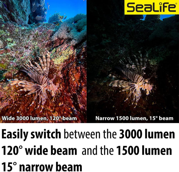 SeaLife Sea Dragon 3000SF Pro Dual Beam (SL679) LED-Licht-Set (Griff und Ablage), LED-Licht-Set (Gri