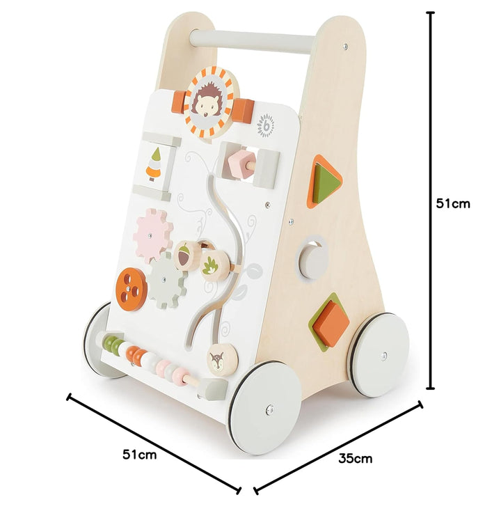 Bieco Lauflernwagen Holz | ab 1 Jahr | Multifunktionale Baby Lauflernhilfe | Laufwagen für Babys zur