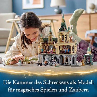 LEGO 76389 Harry Potter Schloss Hogwarts Kammer des Schreckens Spielzeug Set, goldene Voldemort Mini