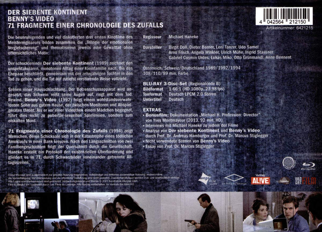 Michael Haneke - Trilogie der emotionalen Vergletscherung - Mediabook [3 Blu-rays], Blu-ray