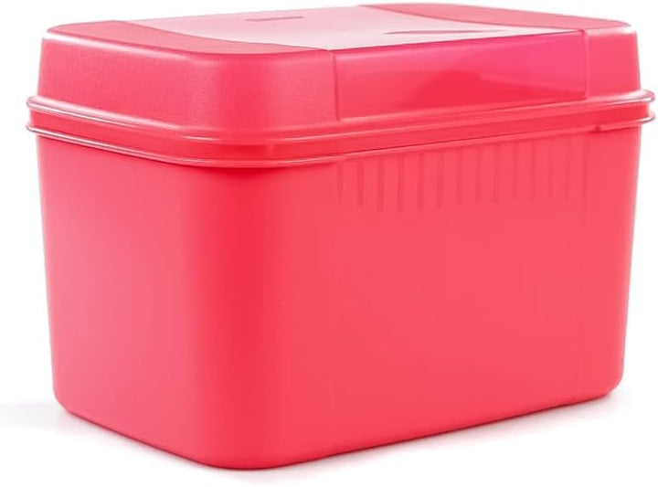 TUPPERWARE Schatztruhe 7,3 L erdbeerrot Schatzkiste Naschkätzchen Apollo Royal
