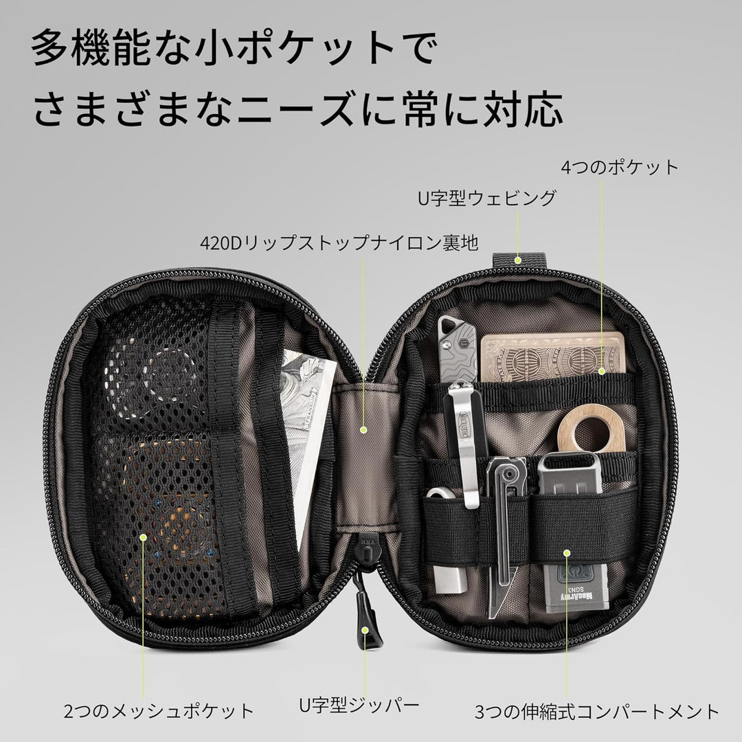 TACTICAL GEEK Block F Tragbare EDC Tasche, Kompakte Gürteltasche, Molle Pouch Organizer, Mehrzweck G