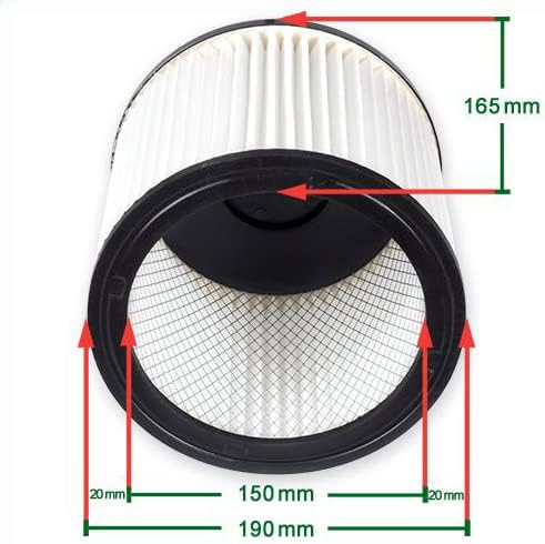 PRIMEBAG - Lamellenfilter für Masko Nass Trockensauger 1800 W 30L, K-606 D/W - Bestleistung beim Sau