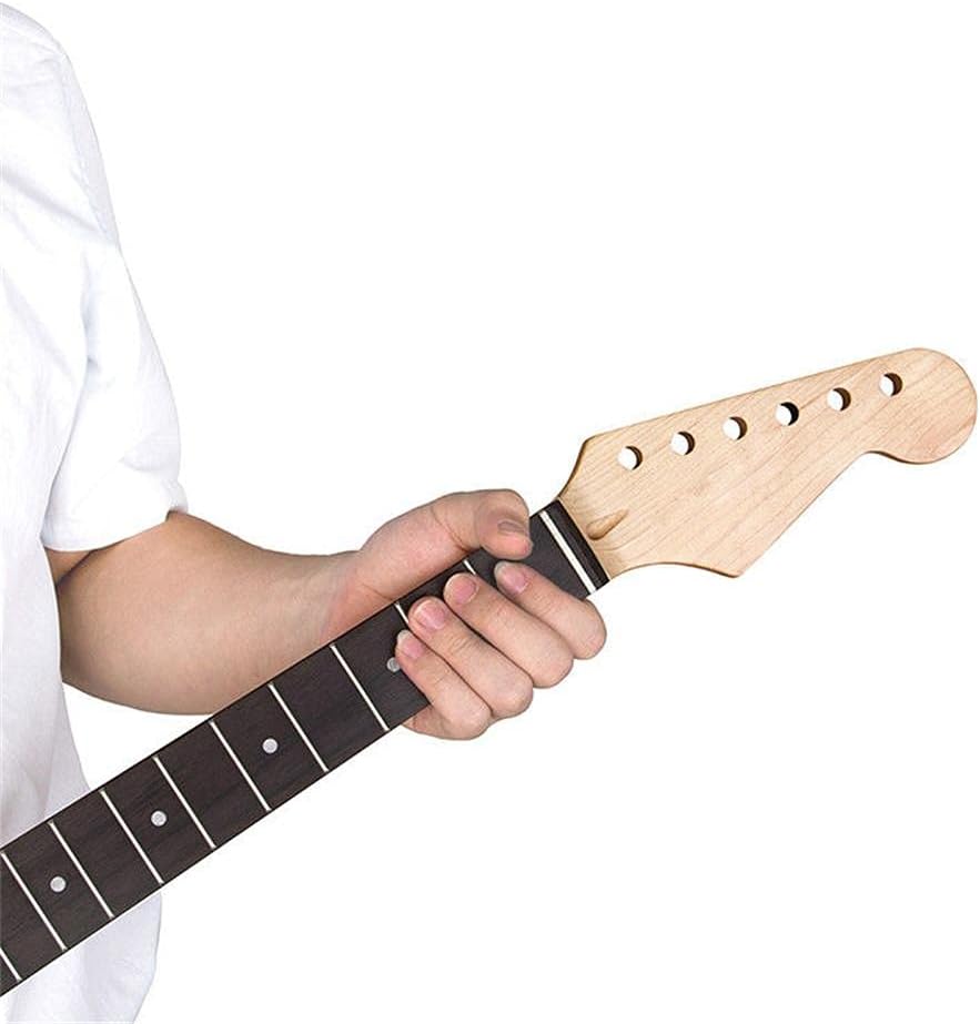 BTSEURY Gitarrenhals mit 22 Bünden, Holzgriffbrett, Palisander-Griffbrett, E-Gitarren-Ersatz