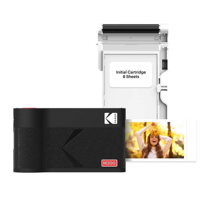 Kodak Mini 2 Printer ERA 2,1x3,4 Mini 2 Fotodrucker + 8 Blatts Schwarz, Mini 2 Fotodrucker + 8 Blatt