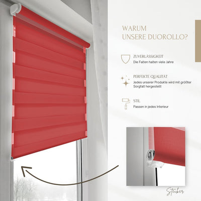 Home-Vision® DuoRollo Klemmfix, Doppelrollo ohne Bohren mit Klämmträgern, Rollos für Fenster und Tür