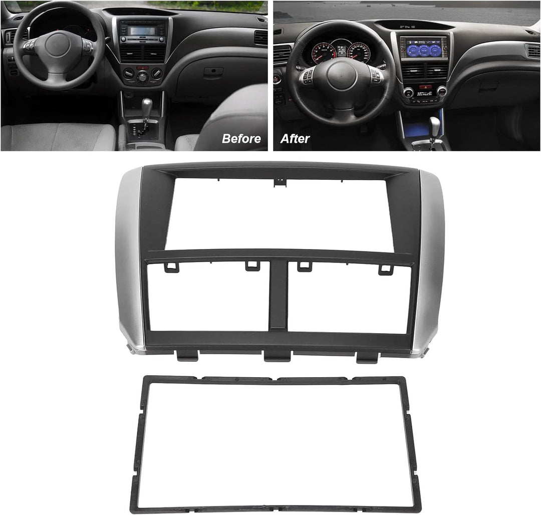 Doppel-DIN-Autoradio-Blende, Navi-Panel-Rahmenersatz für Subaru Impreza 2007-2012 Doppel-DIN-Autorad