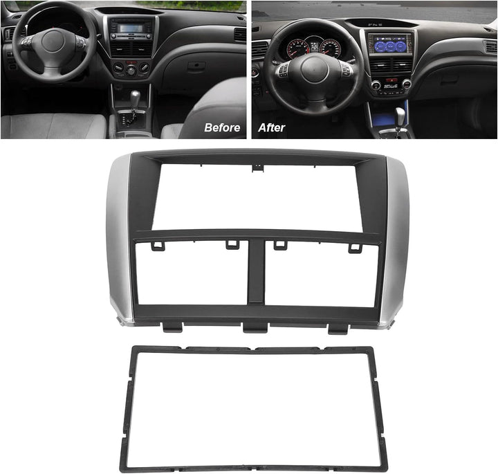 Doppel-DIN-Autoradio-Blende, Navi-Panel-Rahmenersatz für Subaru Impreza 2007-2012 Doppel-DIN-Autorad