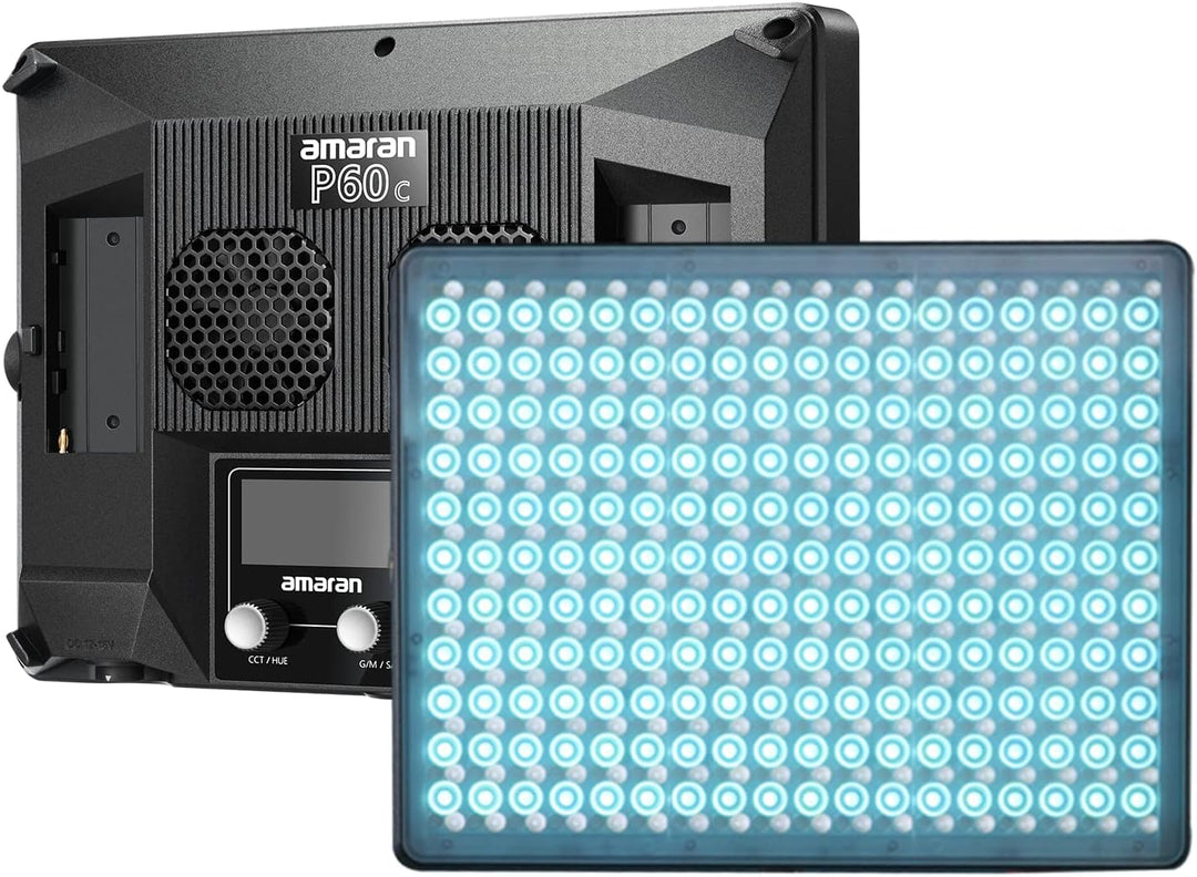 Aputure Amaran P60C RGBWW Full-Color Videoleuchte LED Panel, CRI95+ TLCI 96+ 2500-7500K 60W, unterst