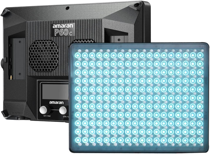 Aputure Amaran P60C RGBWW Full-Color Videoleuchte LED Panel, CRI95+ TLCI 96+ 2500-7500K 60W, unterst
