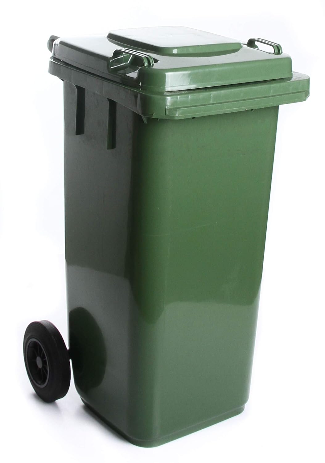 rg-vertrieb Mülltonne Müllbehälter 120L mit Deckel 2 Rad Behälter Abfalltonne 5 Farben (Grün), Grün