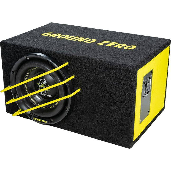 Ground Zero GZRB 20SPL-ACT, 20cm Aktiver Bassreflex Gehäuse-Subwoofer, 280/330 Watt RMS/Max, 2 Ohm