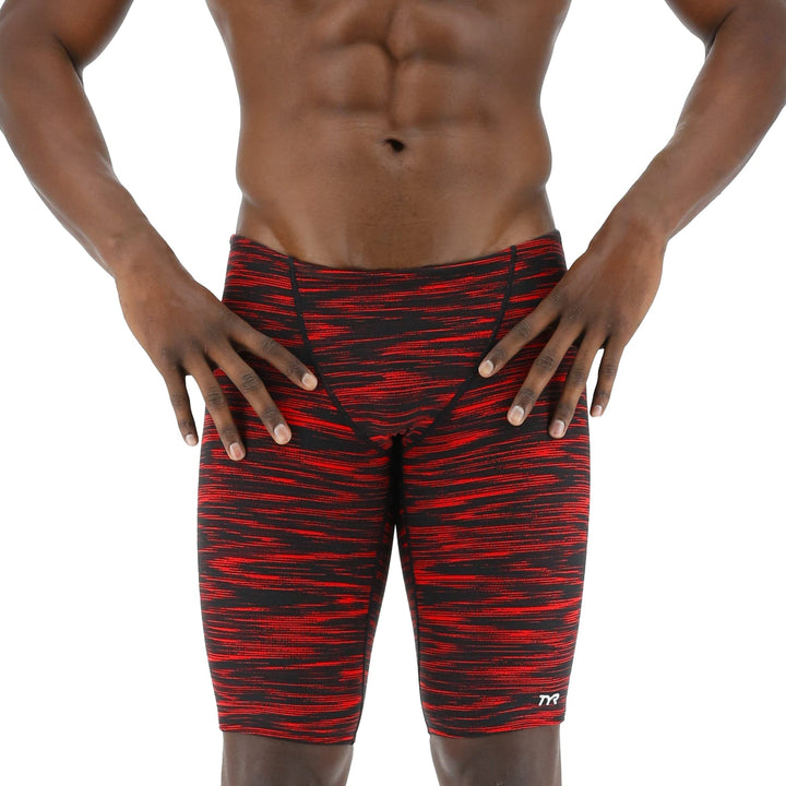 TYR Herren Durafast Elite Athletic Jammer Badeanzug Badehose 36 Red Fizzy, 36 Red Fizzy