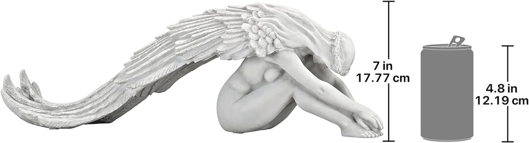 Design Toscano Gnadenengle Gartenstatue, Polyresin, antikes steingrau, 61 cm Extended Grace (Erweite