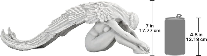 Design Toscano Gnadenengle Gartenstatue, Polyresin, antikes steingrau, 61 cm Extended Grace (Erweite