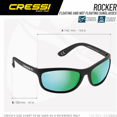 Cressi Unisex Erwachsene Rocker Sonnenbrille Für Sport Schwarz/Geräucherte Linsen Schwimmer, Schwarz