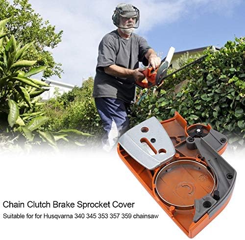 TOPINCN Kettensäge Bremse Versammlung Kette Kupplung Bremse Kettenrad Abdeckung Fit für 340 345 353