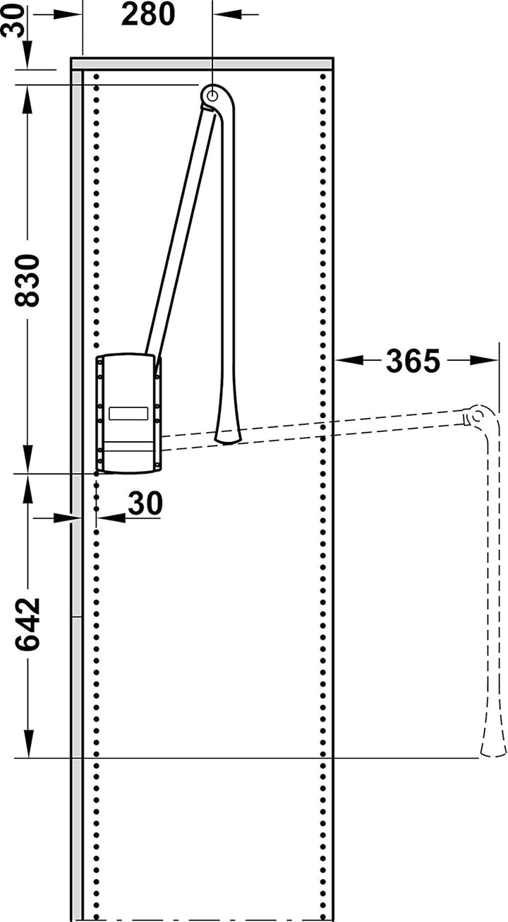 Kleiderlift verstellbar Garderoben-Lift Wardrobelift Schrank - Servetto | Kleider-Lüfter klappbar sc