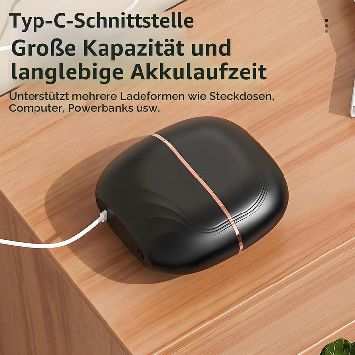 Mini-Haarglätterbürste, 2-in-1 kabellos &amp; tragbarer Haarglätter und Volumen-Heiκκamm, 30s Schnellauf