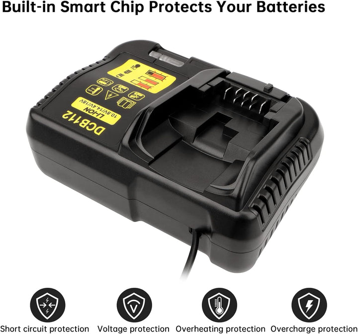 Li-Ion 10.8v -18V Akku Ladegerät Für DeWalt DCB112 DCB115 XR Multi Voltage