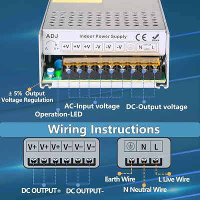 Trafo DC 12V 50A 600W Netzteil Transformator Schalternetzteil 230V AC auf DC Netzteil 12V 50A 600W T