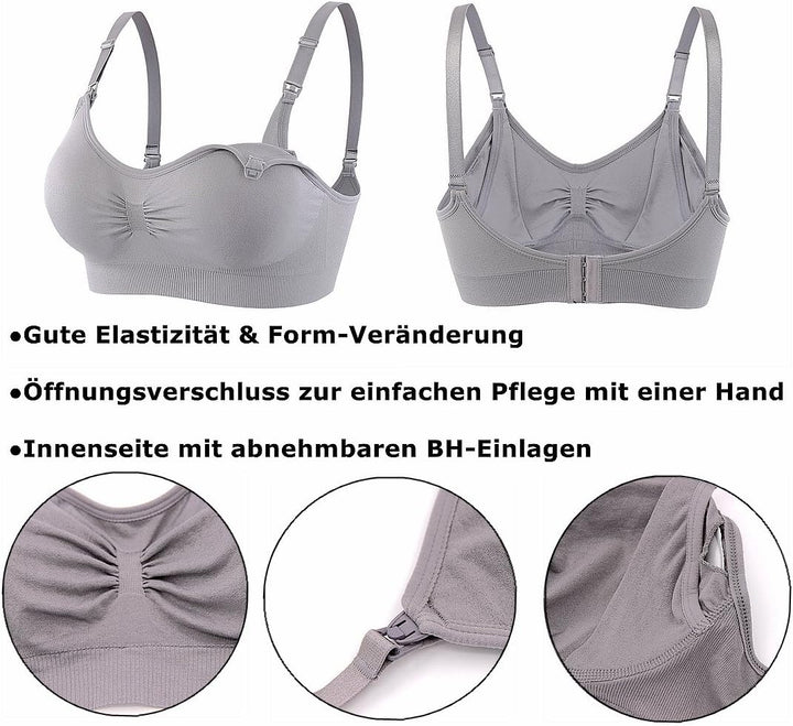 Srizgo Still BH Damen 2er / 5er Pack Schwangerschaft Still-BHS zusätzlichen BH-Verlängerungen Ohne B