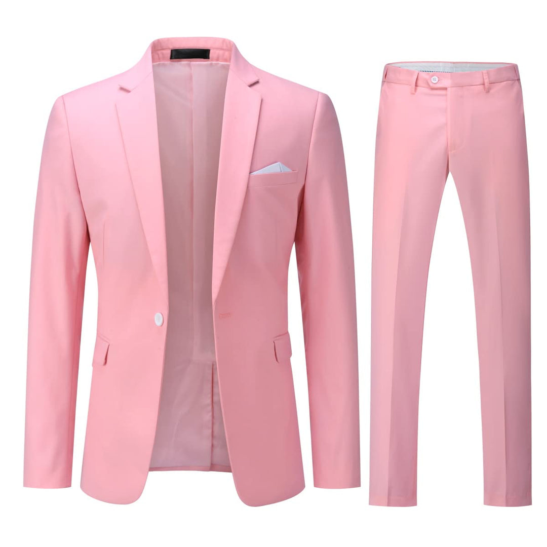 YOUTHUP Anzug Herren 2 Teilig Slim Fit Herrenanzug Business Hochzeit Modern Anzüge Sakko Anzughose X