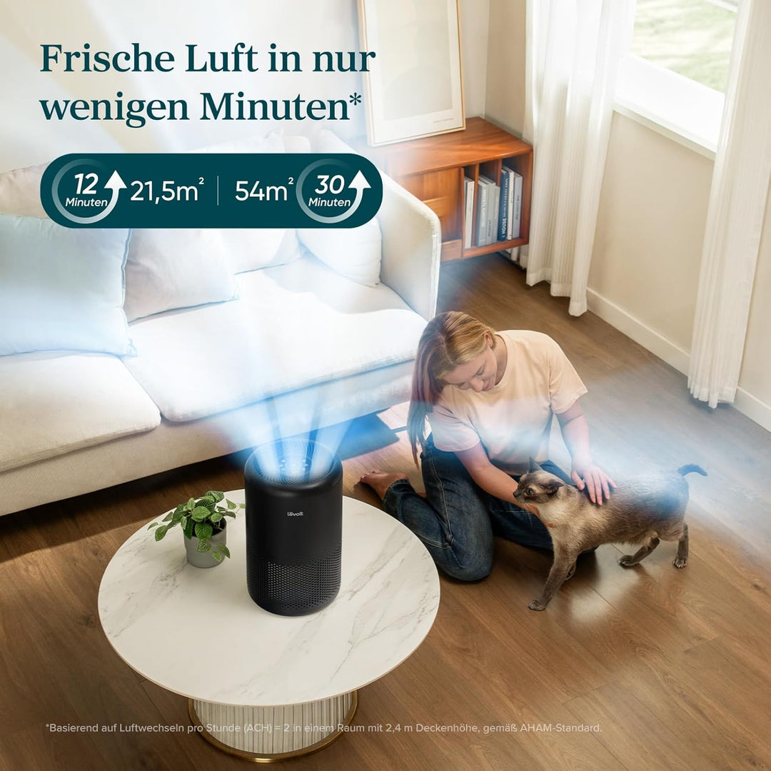 LEVOIT Luftreiniger mit HEPA Luftfilter, CADR 258m³/h für 54㎡ Raucherzimmer, gegen 99,97 Prozent Sch