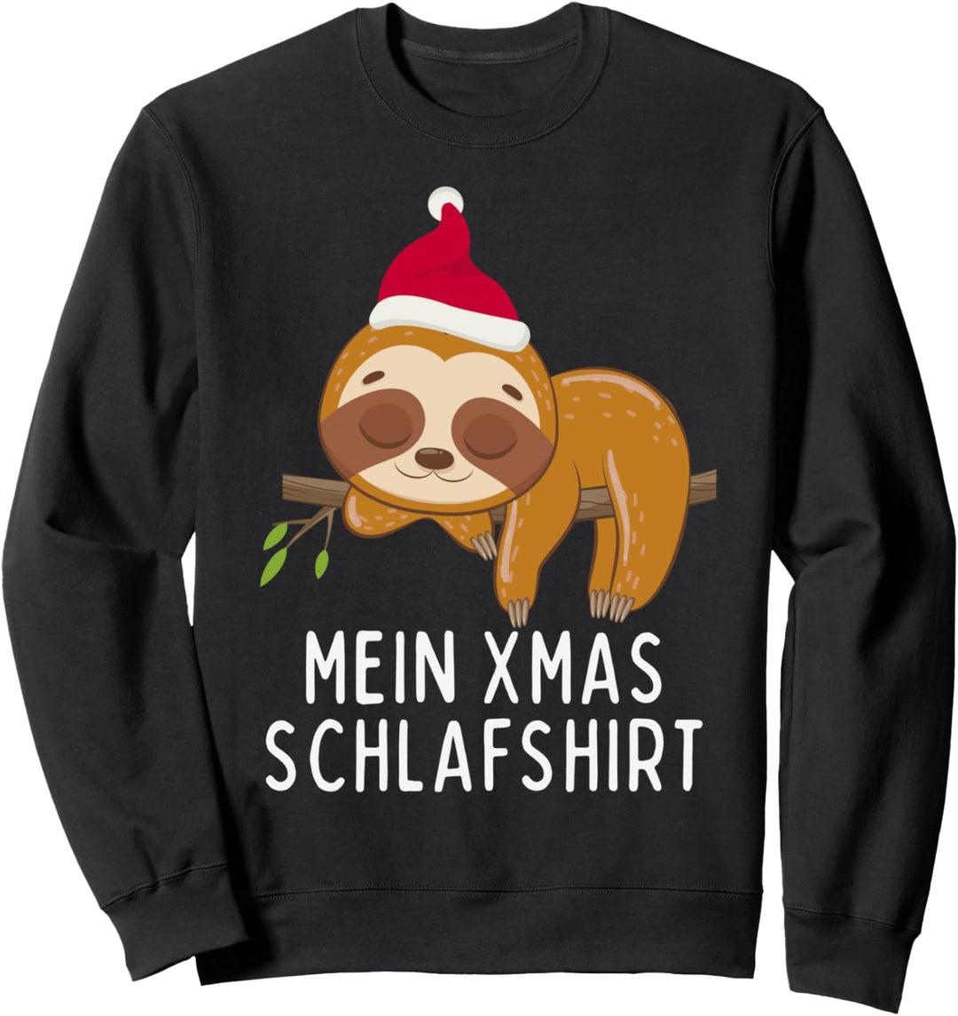 Faultier Weihnachten Xmas Schlaf Pyjama Faultiere Geschenk Sweatshirt