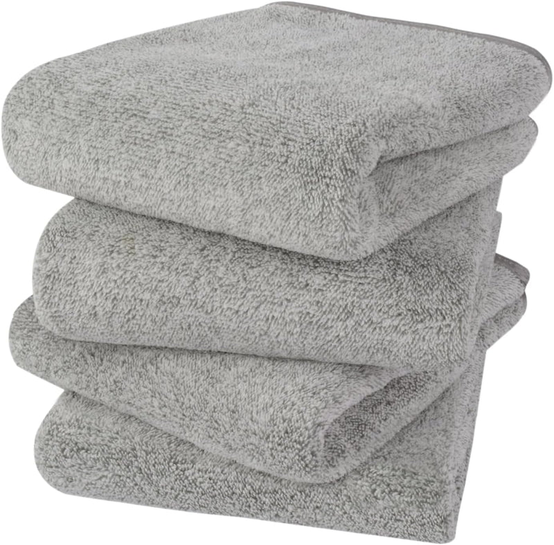 KinHwa 4 Pack Mikrofaser Handtuch Haare, Mikrofaser Handtuch, Bambus Kohle stark saugfähige Mikrofas