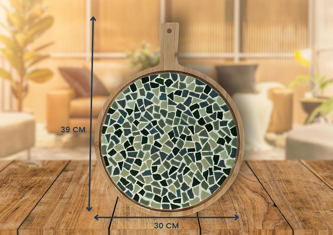 Little Creations mosaik Servierbrett Rund | DIY Bastelset Erwachsene | Gestalte deine eigene Servier