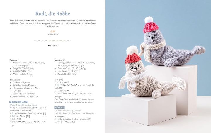 Amigurumi – Verflixt süss und nicht zugenäht!: 16 niedliche Häkeltiere ohne Zusammennähen, Taschenbu