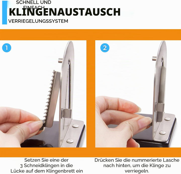 ICO 3-Klingen Stahl Spiralschneider Gemüse, Zucchini Spaghetti Schneider oder Zoodles Spiralschneide