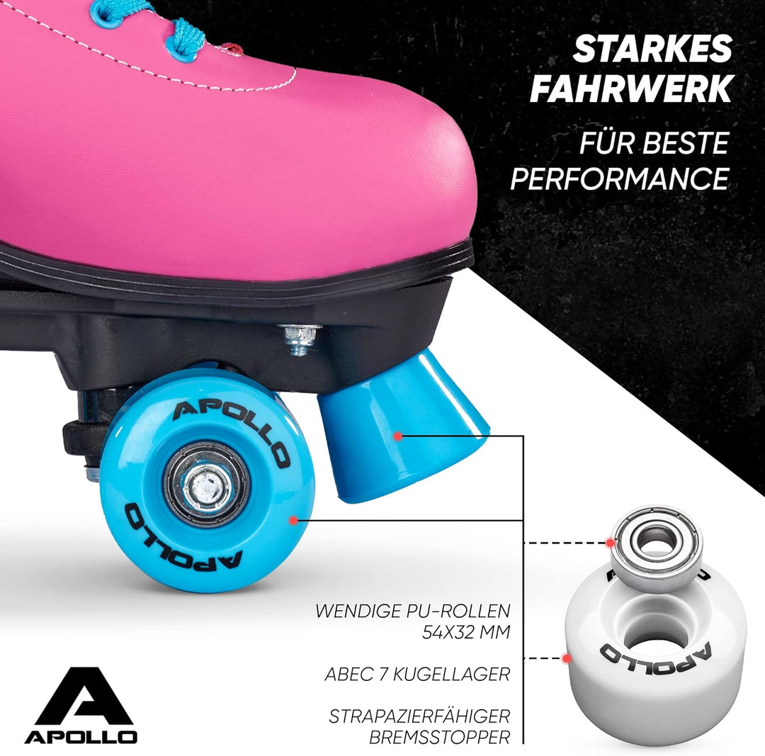 Apollo Disco Roller, Classic Roller | Rollschuhe für Kinder und Erwachsene | grössenverstellbare Qua