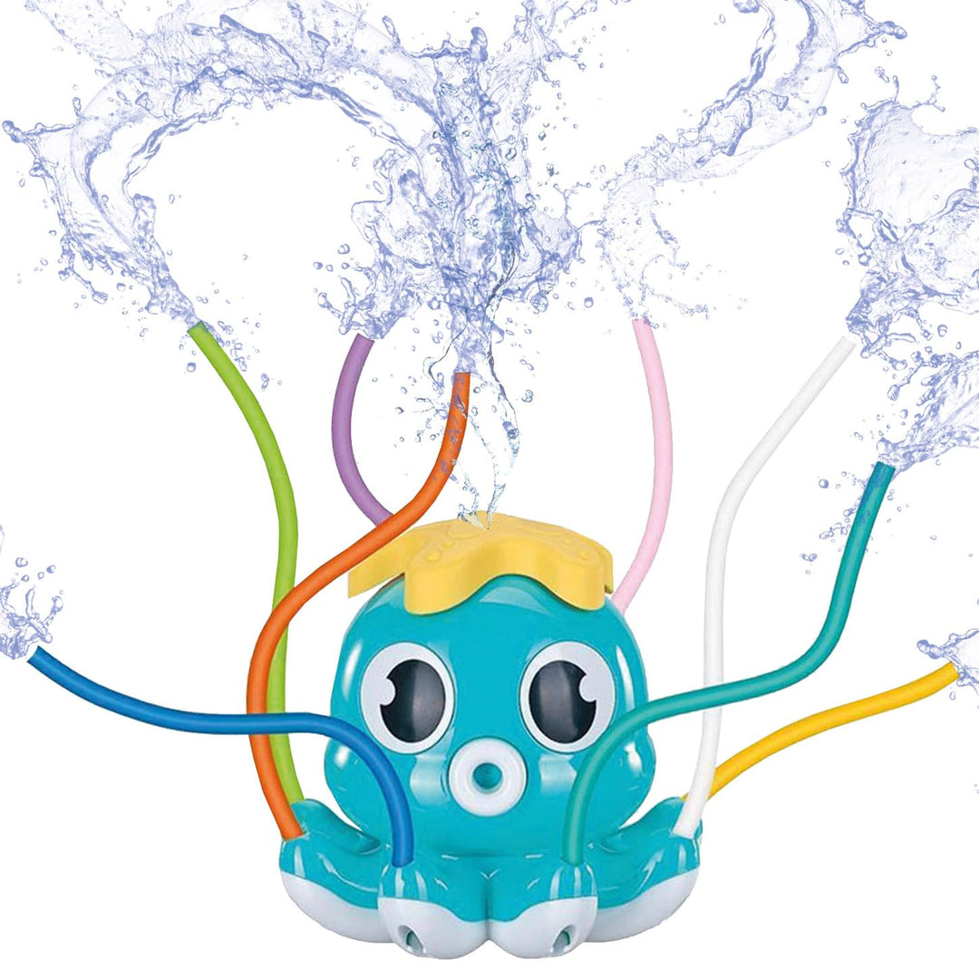 OctoSplash® Blau Sprinkler Oktopus | Wasserspielzeug für Kinder | Wasser sprühender Oktopus | Einfac