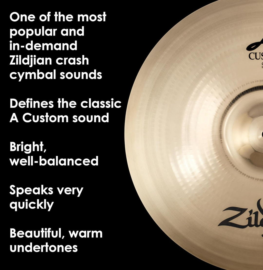 Zildjian A Custom Series - 18" Crash Cymbal - Brilliant finish 18 Zoll, 18 Zoll