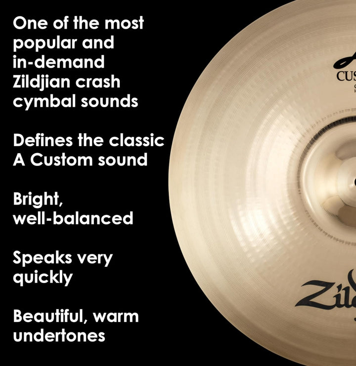 Zildjian A Custom Series - 18" Crash Cymbal - Brilliant finish 18 Zoll, 18 Zoll