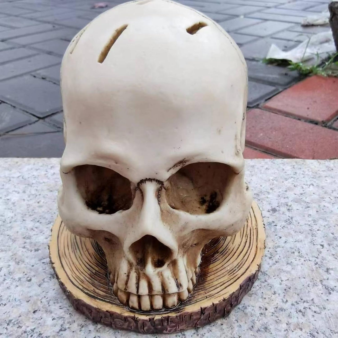 Totenkopf-Messerhalter, Totenkopf-Messerblock - Gothic Messerständer - Skelett-Messerständer, Gothic