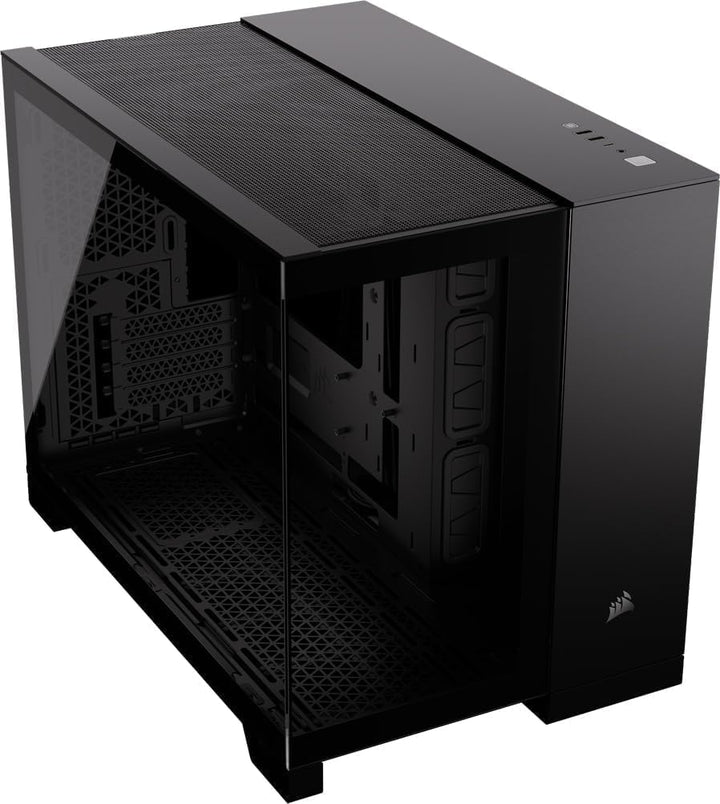 CORSAIR 2500X Small-Tower mATX-Doppelkammer-PC-Gehäuse – Gehärtetes Panoramaglas - Umgekehrte Verbin