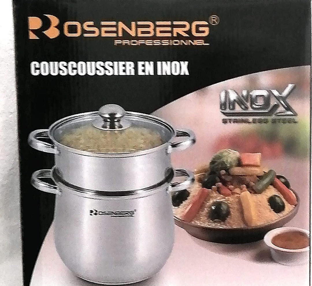Couscous-Topf aus Edelstahl, 6 l, für alle Herdarten und Induktion