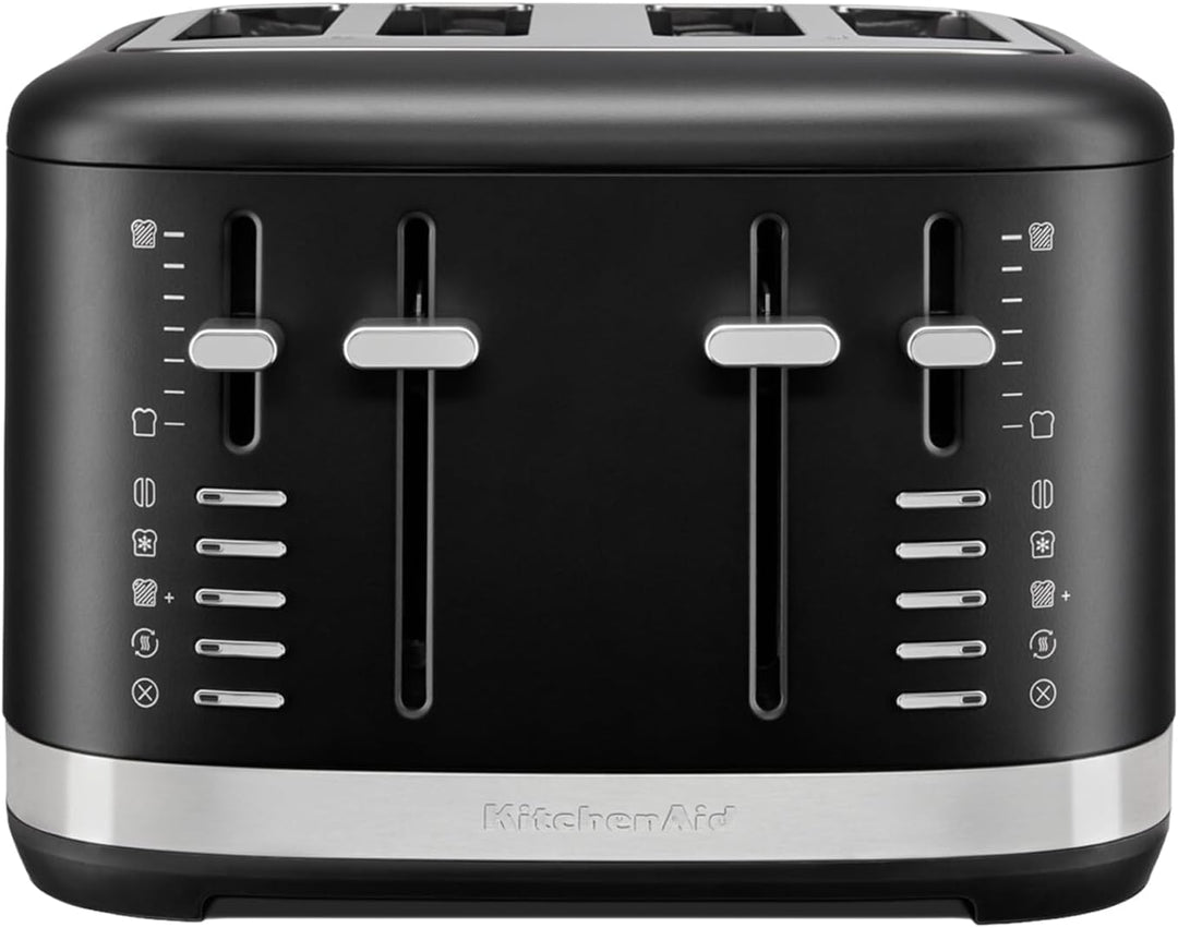 KitchenAid 5KMT4109EBM Toaster für 4 Scheiben, Manuelle Bedienung, 7 Bräunungsstufen, Extrabreite Sc
