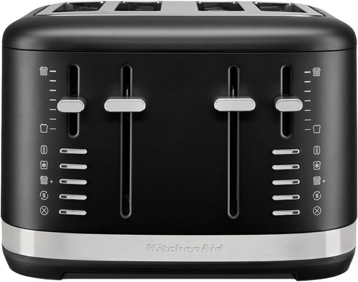 KitchenAid 5KMT4109EBM Toaster für 4 Scheiben, Manuelle Bedienung, 7 Bräunungsstufen, Extrabreite Sc