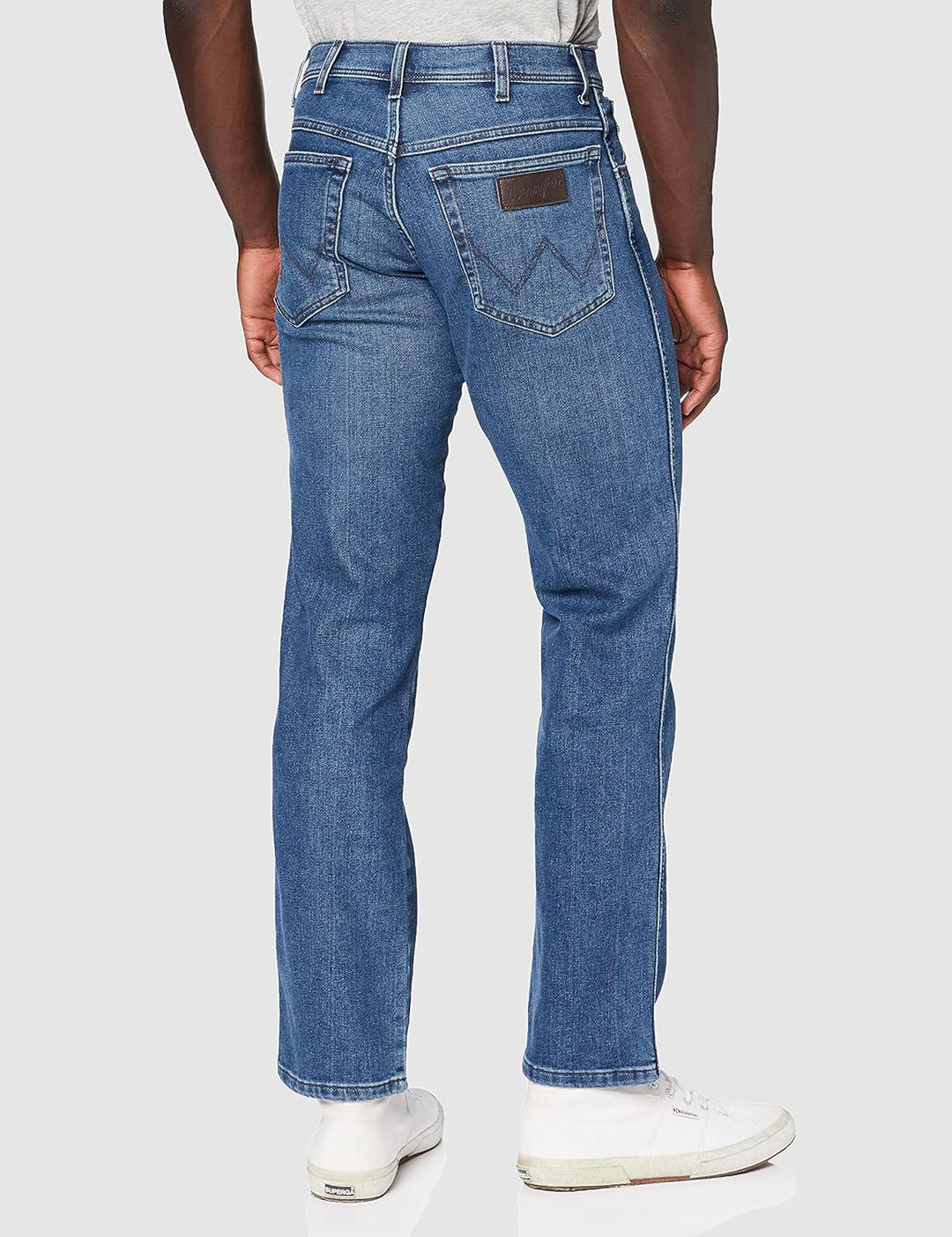 Wrangler Herren Jeans Texas - Regular Fit - Blau - Rustic W29-W50 Stretch 34W / 34L Blau (Easy Brush