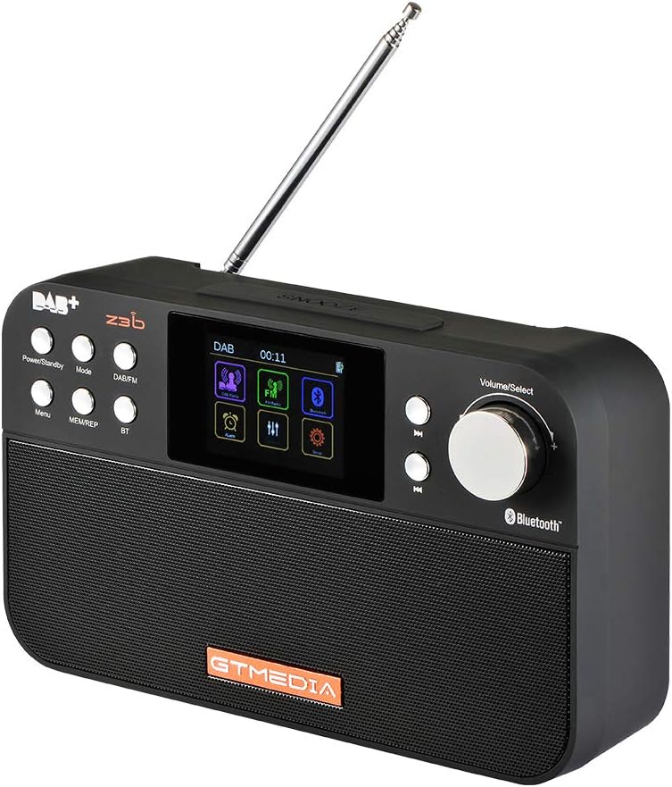 Digitalradio Z3B Dab + / FM RDS Mit Bluetooth tragbar wiederaufladbar dab Plus Radio mit Alarm, Time
