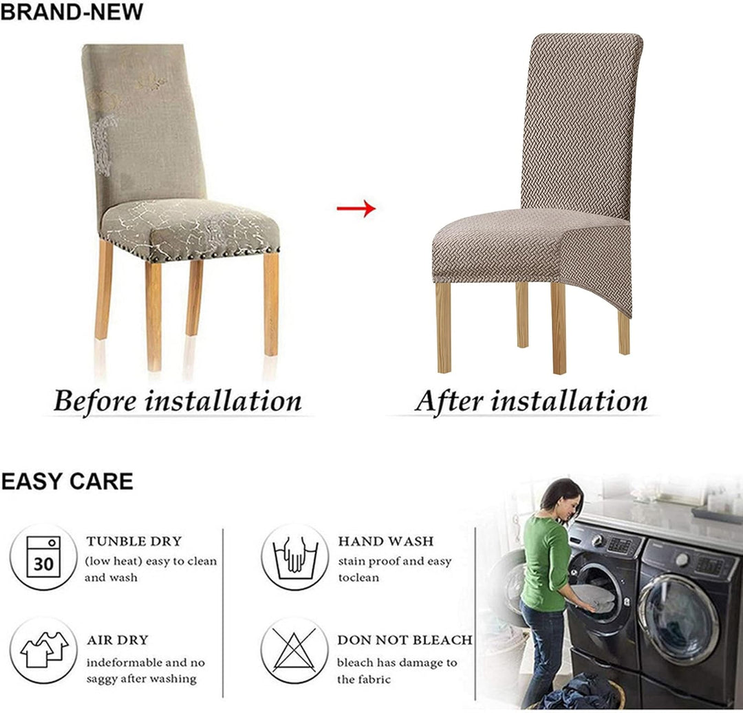 KELUINA XL Stuhlhussen,Universal Stretch Stuhlhussen 2er 4er 6er Set Stuhlbezug für Stuhl Esszimmer