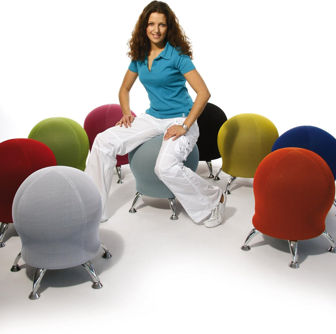 Topstar Sitness 5, Fitnesshocker mit Gymnastikball, Sitzalternative, blau, Blau